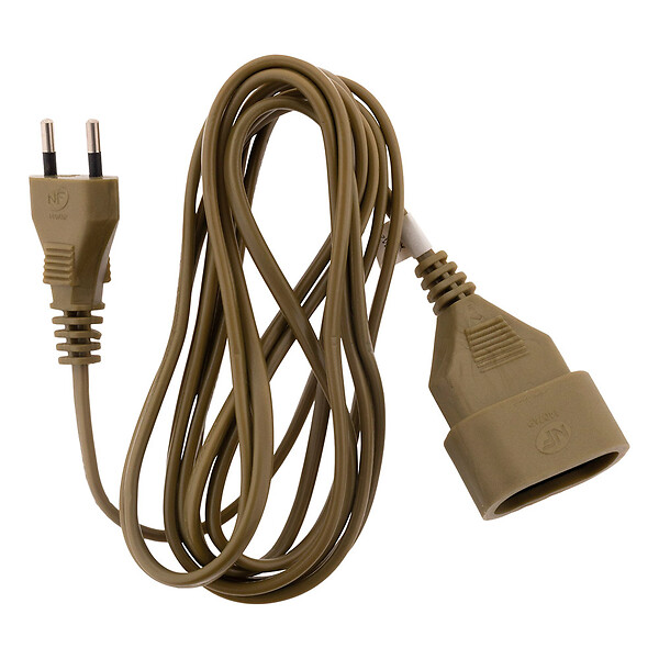 ZENITECH - Rallonge 2m - HO3VVH2F 2x0,75mm² 6A - or - Zenitech - large
