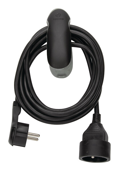 WATTANDCO - Rallonge 5m noire avec pince - Watt and Co - large