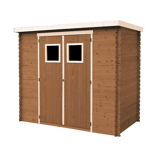 TIMBELA - Lot de produits de protection pour la peinture des maisons en bois – 5 l de blanc + 5 l de chêne riche - Pour une surface extérieure en bois de 28 à 36 m2 - large