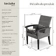 TECTAKE - Chaise en rotin Rosarno gris - vignette