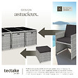 TECTAKE - Salon de jardin 10 places gris clair encastrable housses hydrofuge salon extérieur - vignette