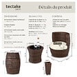 TECTAKE - Ensemble de salon en rotin et aluminium Nice 2+1+1 noir/marron - vignette