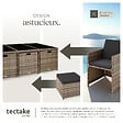 TECTAKE - Salon de jardin en résine tressée 10 places marron naturel housses hydrofuge amovibles et protection - vignette