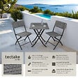 TECTAKE - Salon de jardin TREVI 2 personnes gris - vignette