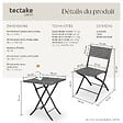 TECTAKE - Salon de jardin TREVI 2 personnes gris - vignette