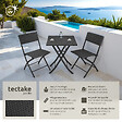 TECTAKE - Salon de jardin TREVI 2 personnes noir - vignette