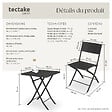 TECTAKE - Salon de jardin TREVI 2 personnes noir - vignette