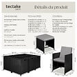 TECTAKE - Salon de jardin MALAGA 10 places avec housse de protection noir/gris - vignette