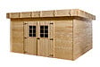 HABRITA - Abri de jardin bois - 13.46m² - L.410xH.205xP.409cm - vignette