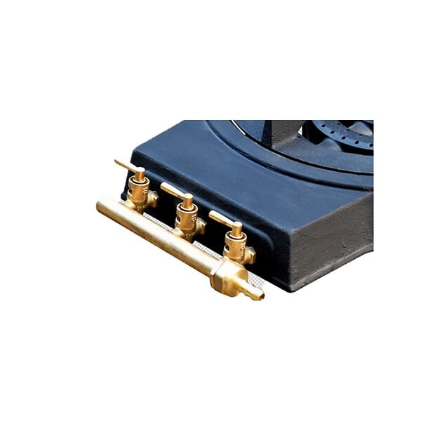 KZ GARDEN - Réchaud à Gaz Traiteur 4 pieds 8,6KW 3 Bruleurs Gaz Butane ou Propane Fonte véritable KZ Garden - large