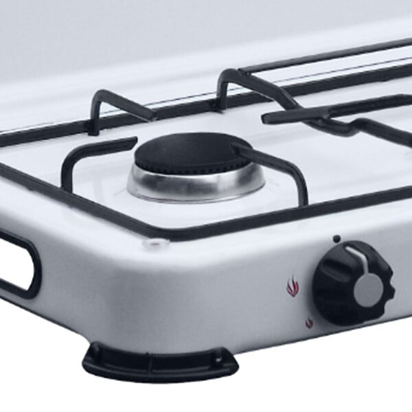 INTEC - Réchaud à gaz 2 feux 3200W Brûleurs fonte amovibles Couvercle Plaque de cuisson Gaz Butane ou Propane GOLD - large