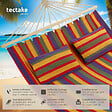 TECTAKE - Hamac double Eden avec des rayures colorées - vignette
