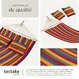 TECTAKE - Hamac double Eden avec des rayures colorées - vignette