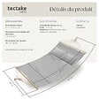 TECTAKE - Hamac double Eden gris clair - vignette