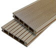 MCCOVER - Lame terrasse bois composite alvéolaire Dual Beige clair, ep.25mm, l.14 cm, L.120 cm - vignette
