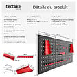 TECTAKE - Panneau perforé JONAH avec crochets et supports noir/rouge - vignette
