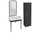 JACOB DELAFON - Console Cléo 1889 avec plan vasque + miroir + colonne droite + siphon or - vignette