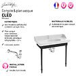 JACOB DELAFON - Console Cléo 1889 avec plan vasque robinet lavabo chromé - vignette