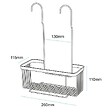 DEBLANCH - Etagère de douche à suspension, noire - vignette
