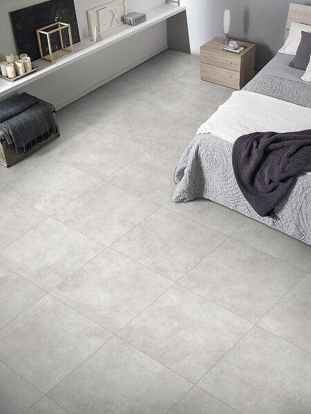 Carrelage Montelli Bianco - Gris - Mat - 60x60cm - large