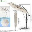 VOUNOT - Parasol deporte 3M avec housse de protection et sangle de fixation Beige - vignette