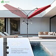 VOUNOT - Parasol deporte 3M Rouge fonce avec housse de protection - vignette