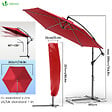 VOUNOT - Parasol deporte 3M Rouge fonce avec housse de protection - vignette