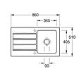 VILLEROY ET BOCH - Evier  Architectura 50 Pure Black - Vidage automatique inclus - vignette