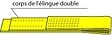LEVAC - Élingue sangle textile plate 2 boucles resteintes 2 mètres 2 tonnes Verte EN 14922 - vignette