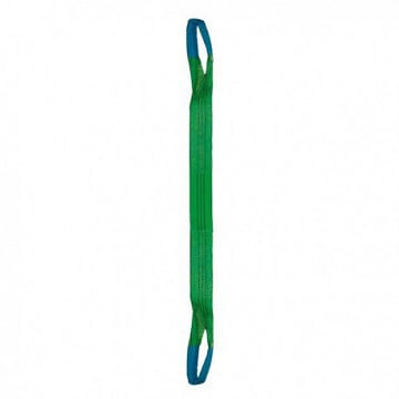 LEVAC - Élingue sangle textile plate 2 boucles resteintes 2 mètres 2 tonnes Verte EN 14922 - large