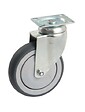 AVL - Roulette pivotante à platine rectangulaire AVL - Roue caoutchouc Ø 125 - Charge 100 kg - 550833O - vignette