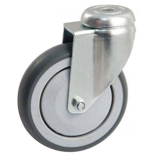 AVL - Roulette pivotante à platine ronde AVL - Roue caoutchouc Ø 100 - Charge 100 kg - 550882O - large