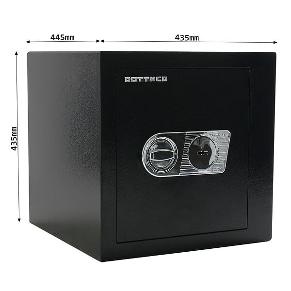 ROTTNER - Coffre Fort Monaco 45 Db Noir Serrure À Clé - large