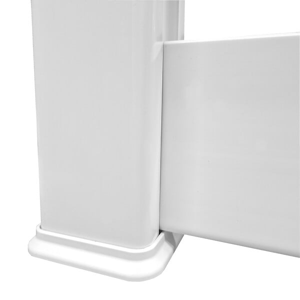 MOREY - Cache platine PVC blanc pour poteau 80x80 mm - Lot de 5 - large