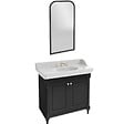 JACOB DELAFON - Pack meuble vasque Cléo 1889 3 trous + miroir + mélangeur croisillon or - vignette