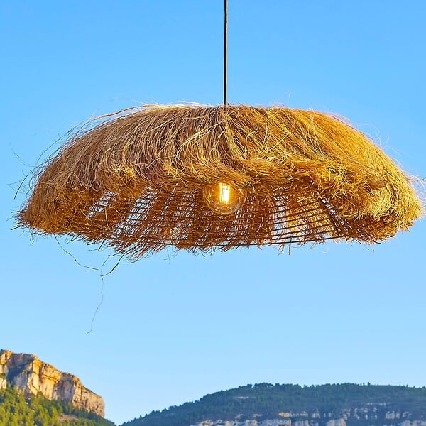 LUMISKY - Suspension HAVANA Extérieure Herbe Marine et Jute D75cm - large