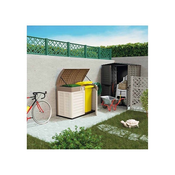 ARTPLAST - Abri de Jardin Extérieur Gris Anthracite - Polypropylène 151x146x200 - Cabane de jardin avec planché intégré ARTPLAST - large