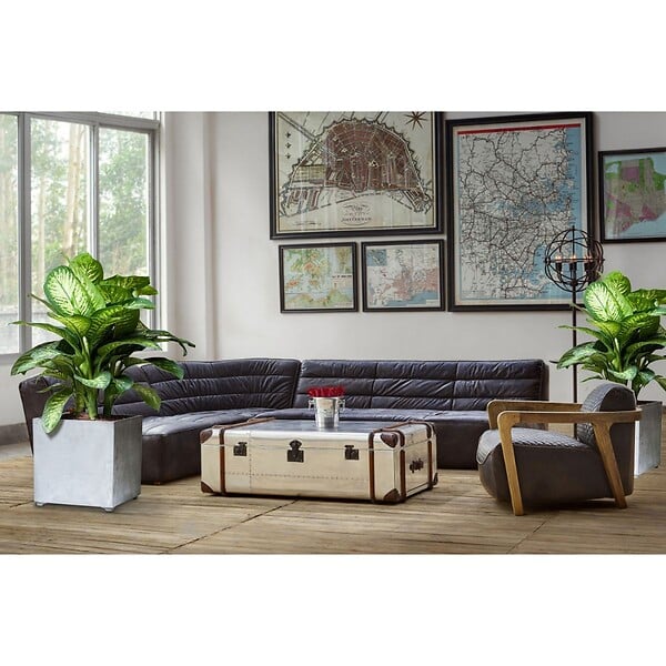 ARTPLAST - Pot de Fleur Carré Gris 50L 40x40cm - Jardinière Extérieure Balcon Terrasse Jardin ARTPLAST - large