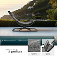 TECTAKE - Chaise longue ergonomique TOULON gris - vignette