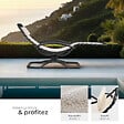 TECTAKE - Chaise longue ergonomique TOULON beige - vignette