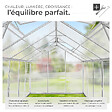 TECTAKE - Serre en aluminium avec fondation, 185x375x195cm blanc transparent - vignette
