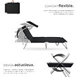 TECTAKE - Transat CHLOÉ noir - vignette