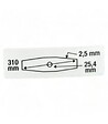 DUNSCH - Couteau à herbe deux dent plat diamètre 25,4mm épaisseur 2,5mm 72050004 - vignette