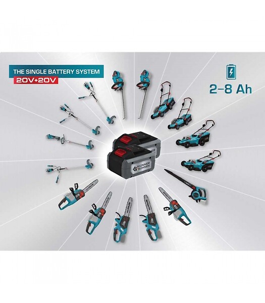 KONNER SOHNEN - Taille-haie électrique sans fil 20V, Lame 55 cm, 1550 tr/min - Könner  Söhnen KS HT-20V - large