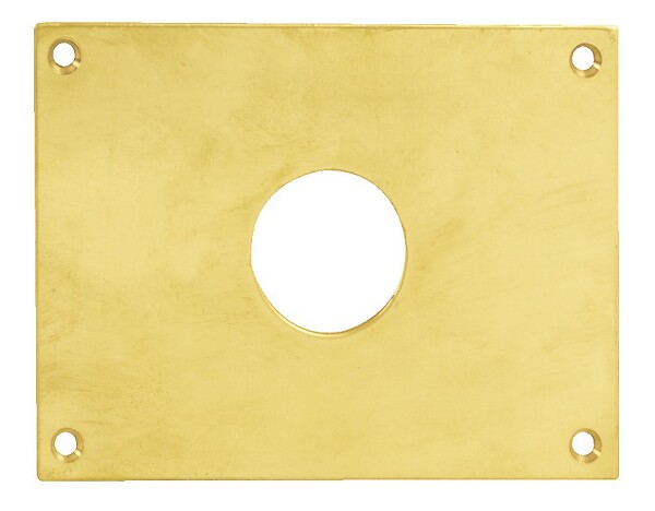 HERACLES - Plaque de propreté trou rond 34 laiton poli 50x50mm - HERACLES - 251352-TR34 - large