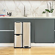 KITCHEN MOVE - Poubelle pédale tri sélectif HAJA argent 60L - vignette