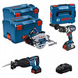 BOSCH - Pack  3 outils 18V BOSCH : GSB 18V-110C + GKS 18V-68GC + GSA 18V-28 + 1 batterie 4,0 Ah (ProCORE) + 2 batteries 5,5 Ah (ProCORE) + GAL 1880CV (L) - vignette