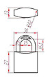 HERACLES - Cadenas standard laiton UNO 30mm s'entrouvrant anse en U - HERACLES - I-CAD30MV - vignette