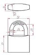 HERACLES - Cadenas standard laiton UNO 50mm s'entrouvrant anse en U - HERACLES - I-CAD50MV - vignette