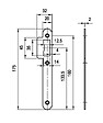 HERACLES - Gâche simple empennage pour serrure monopoints à  larder NF et NFQC noire HERACLES - I-L999-GH1NR - vignette